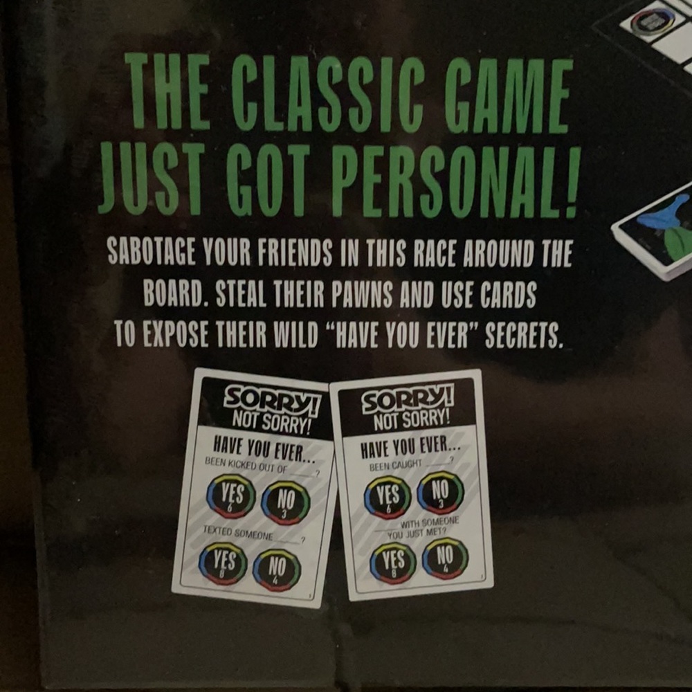 Sorry not sorry adult parody board game NWT - Picture 3 of 3